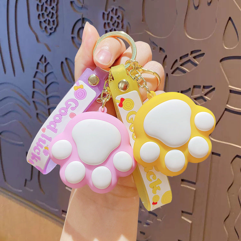 Wholesale Cartoon Cute Cat Claw Three-dimensional Pendant PVC Keychain